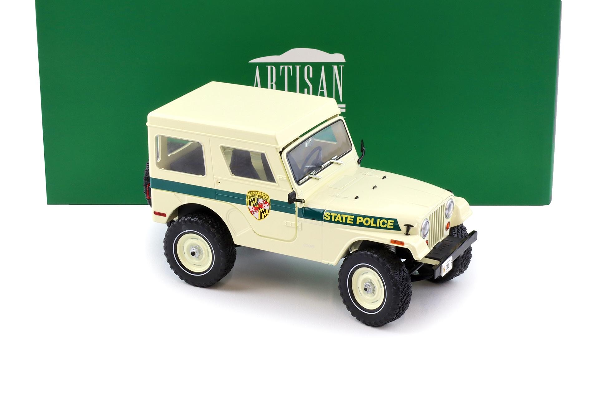 1:18 Greenlight 1983 Jeep CJ-5 Hardtop Maryland State Police white