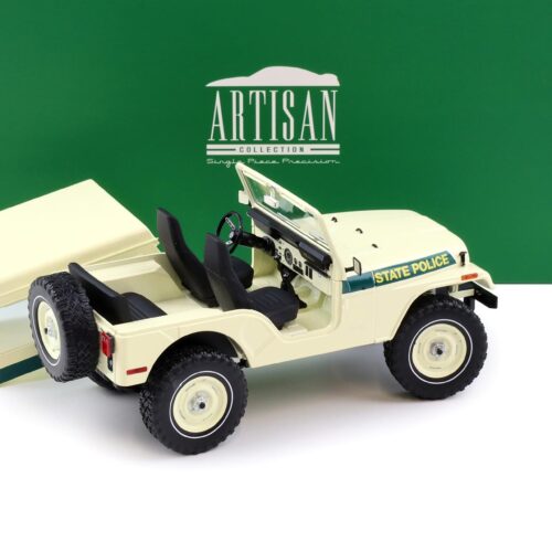 1:18 Greenlight 1983 Jeep CJ-5 Hardtop Maryland State Police white