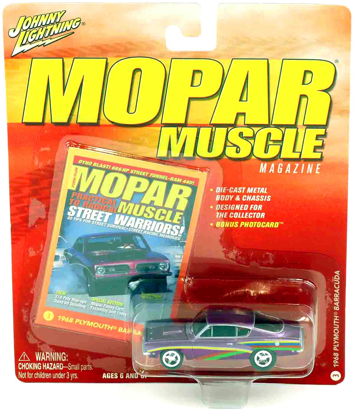 1:64 Johny Lightning 1968 Plymouth Barracuda purple metallic MOPAR Muscle