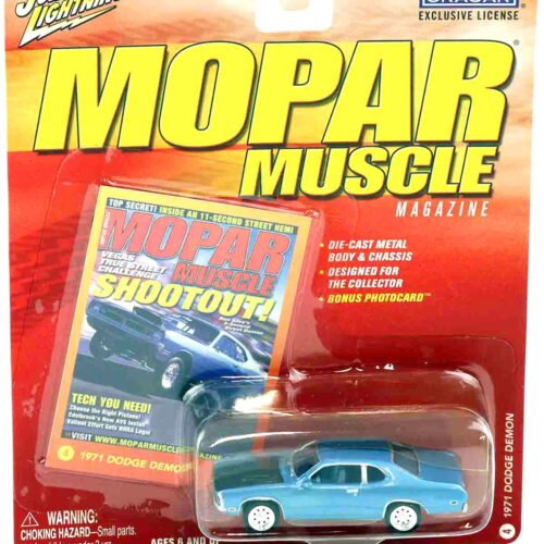 1.64 Johnny Lightning 1971 Dodge Demon blue metallic MOPAR Muscle