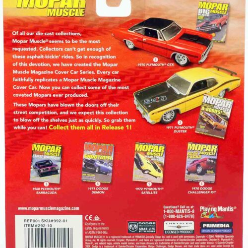 1.64 Johnny Lightning 1971 Dodge Demon blue metallic MOPAR Muscle