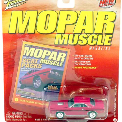1:64 Johnny Lightning 1970 Dodge Challenger R/T pink MOPAR Muscle