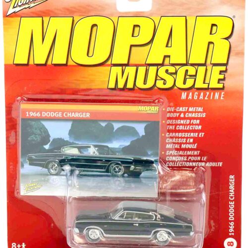 1:64 Johnny Lightning 1966 Dodge Charger black MOPAR Muscle