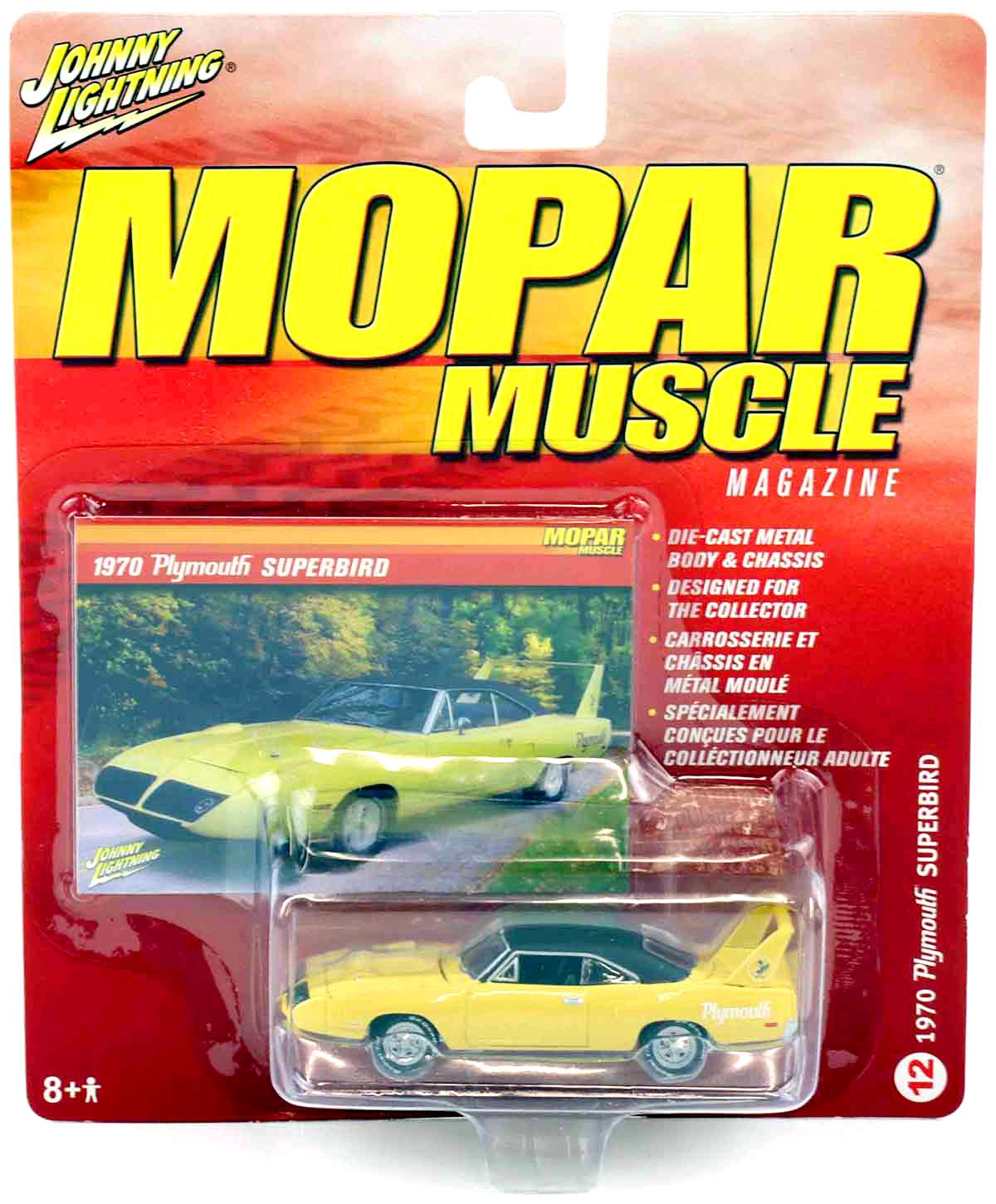 1:64 Johnny Lightning 1970 Plymouth Superbird yellow MOPAR Muscle