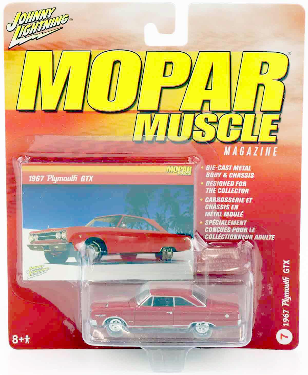 1:64 Johnny Lightning 1967 Plymouth GTX red MOPAR Muscle