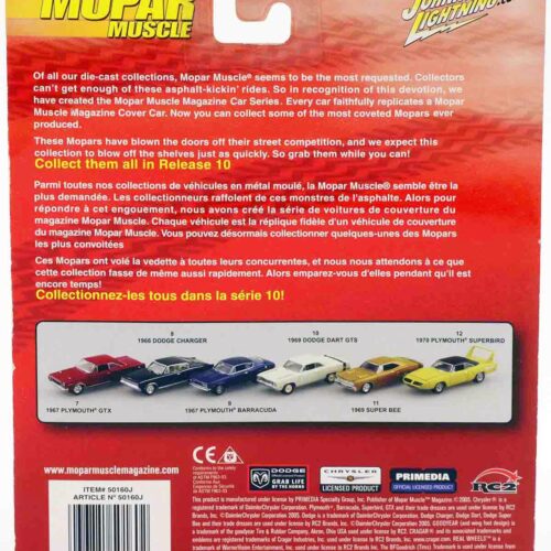 1:64 Johnny Lightning 1967 Plymouth GTX red MOPAR Muscle