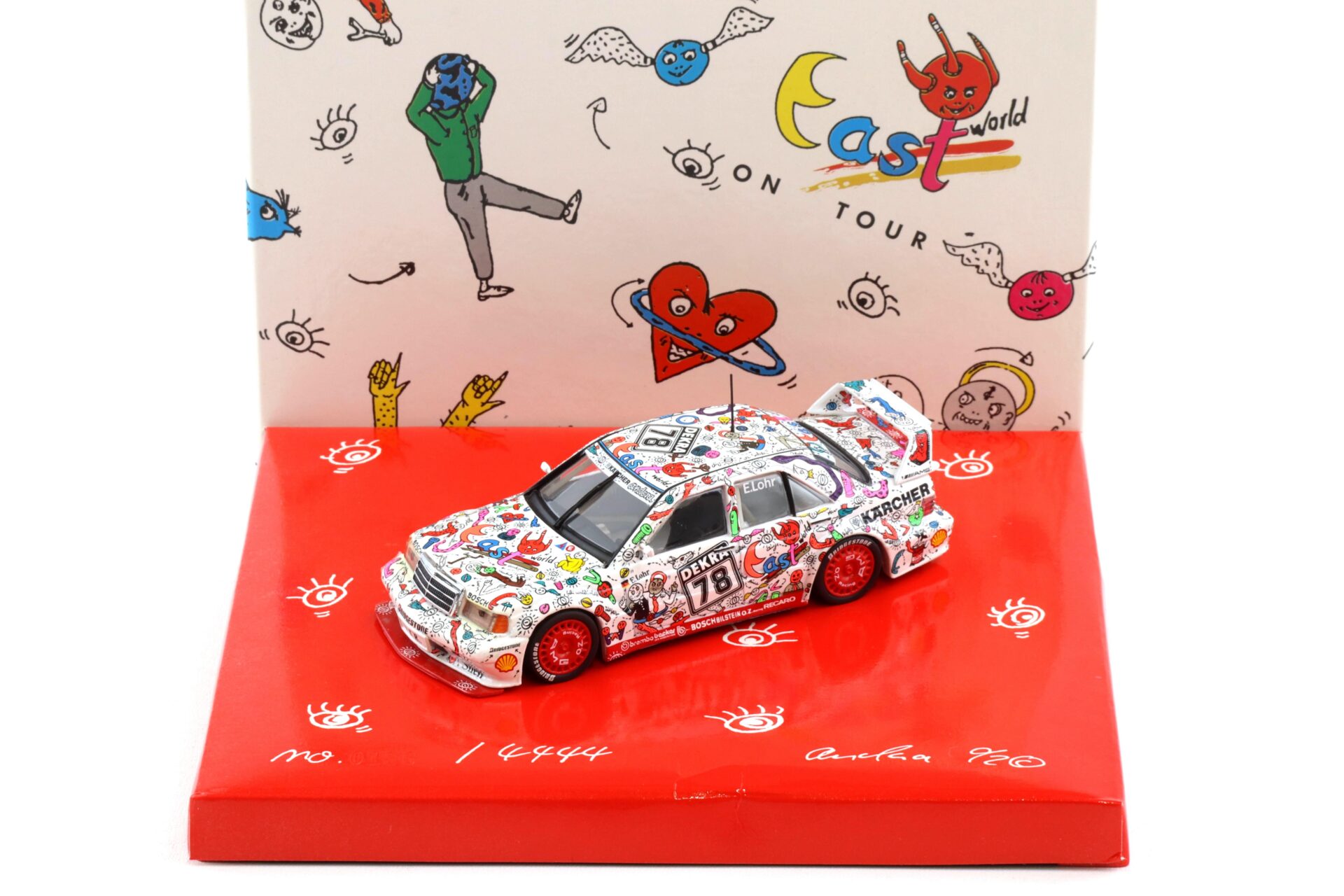 1:43 Minichamps Mercedes 190E 2.5-16 EVO 2 Art Car Andora #78 Special Box