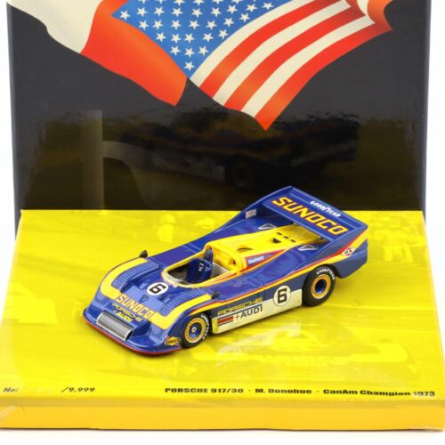 1:43 Minichamps Porsche 917/30 CanAm Champion 1973 M.Donohue Sunoco Special Box