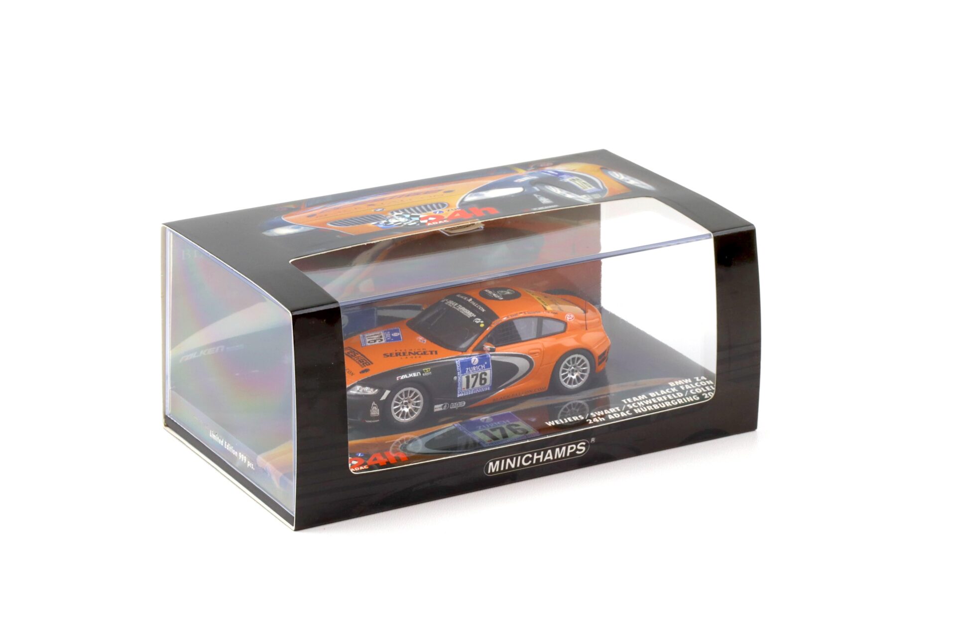 1:43 Minichamps BMW Z4 Team Black Falcon 24h Nürburgring 2009 #176 Weijers