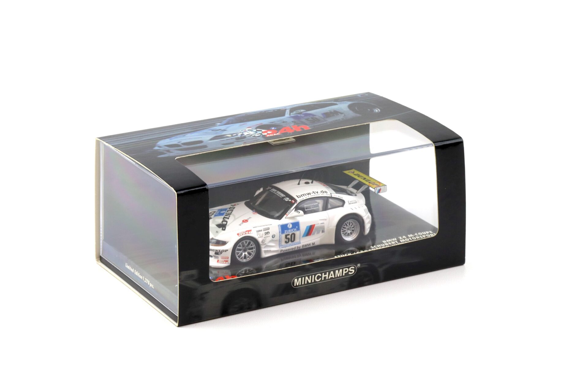 1:43 Minichamps BMW Z4 M-Coupe Schubert 24h Nürburgring 2007 Stuck #50