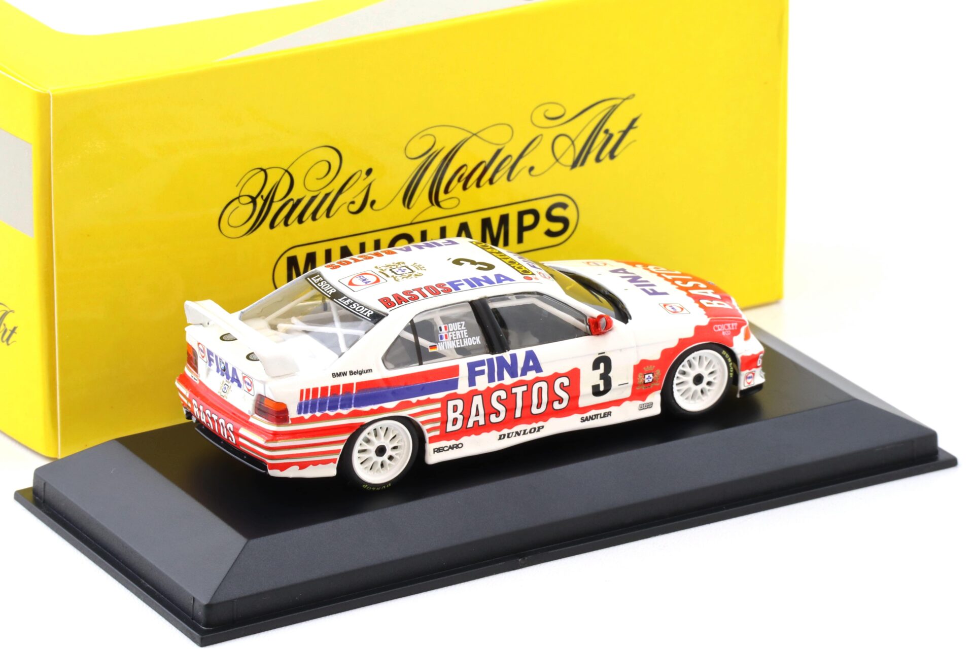 1:43 Minichamps BMW 318 iS 24h SPA 1994 Bastos Fina #3 Winkelhick/ Ferte/ Duez