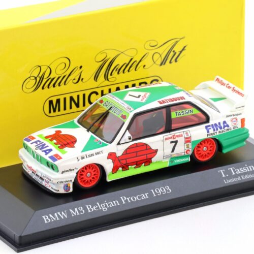 1:43 Minichamps BMW M3 E30 Belgian ProCar 1993 Fina #7 T.Tassin
