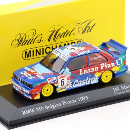 1:43 Minichamps BMW M3 E30 Belgian ProCar 1993 Lease Plan #6 JM. Martin