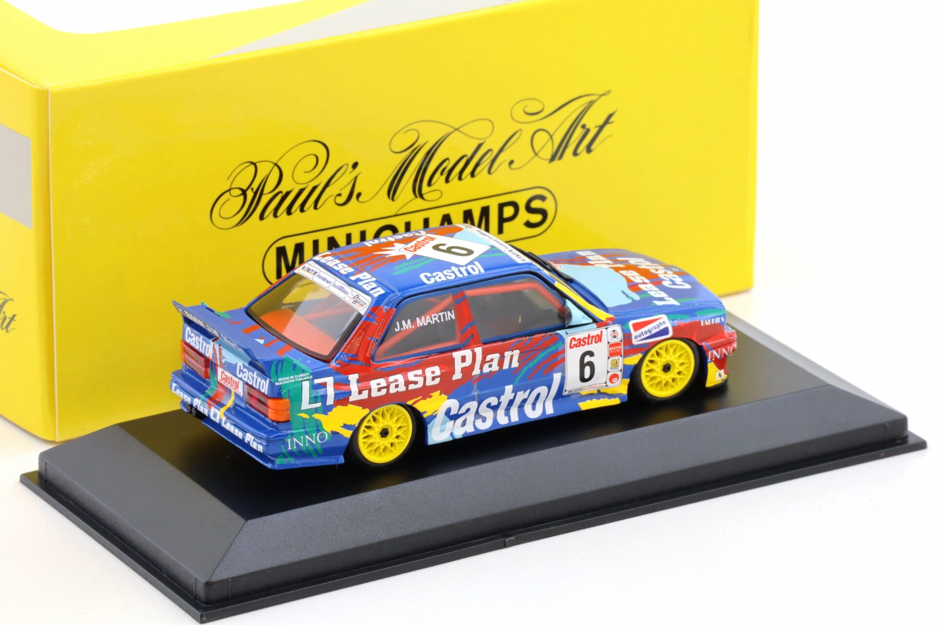 1:43 Minichamps BMW M3 E30 Belgian ProCar 1993 Lease Plan #6 JM. Martin