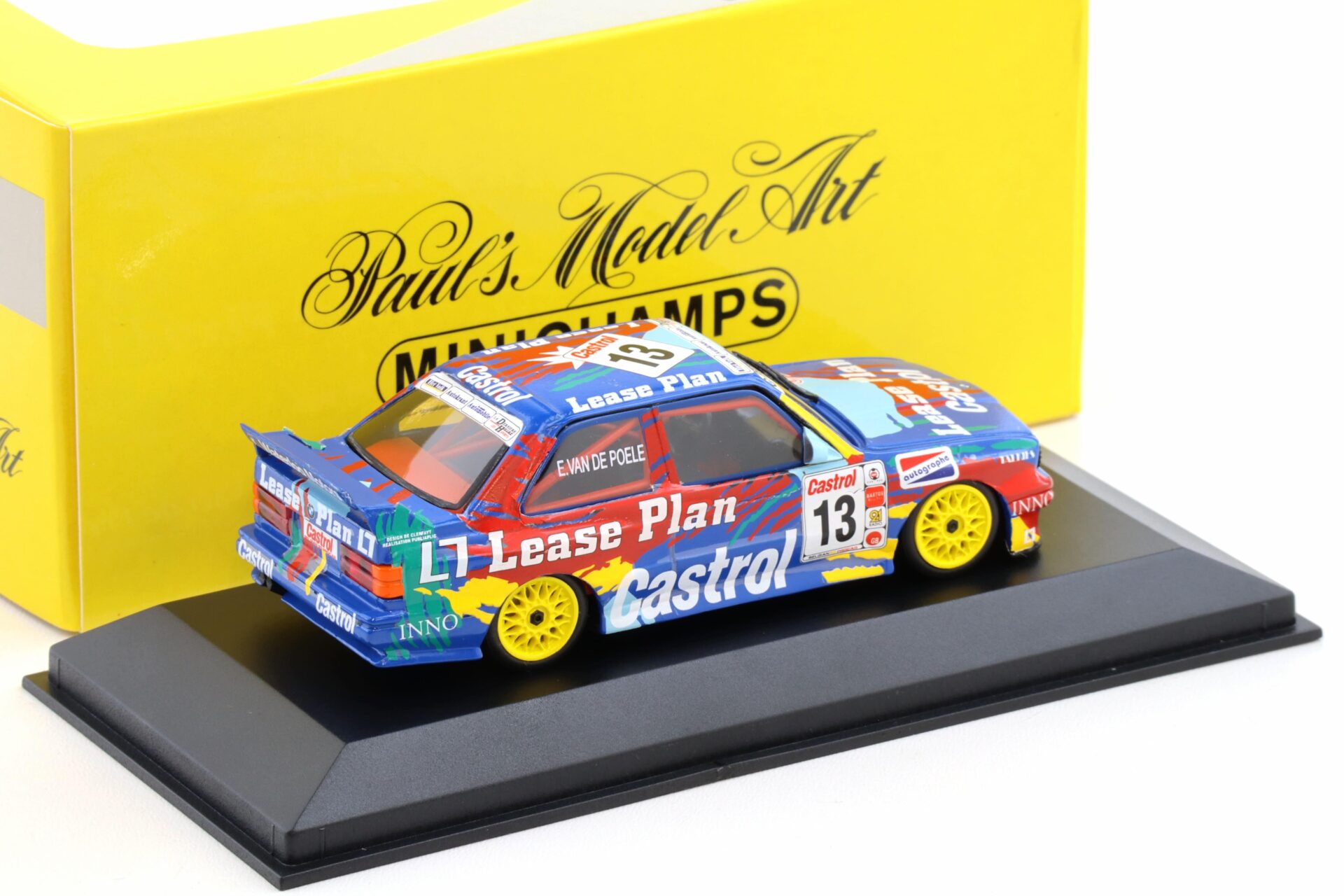 1:43 Minichamps BMW M3 E30 Belgian ProCar 1993 Lease Plan #13 Van de Poele