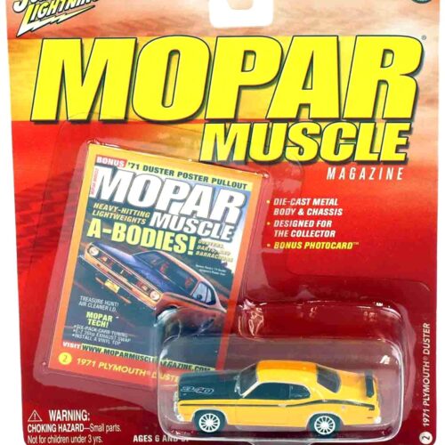 1:64 Johnny Lightning 1971 Plymouth Duster yellow/ black MOPAR Muscle