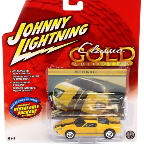 1:64 Johnny Lightning 2005 Ford GT yellow/ black Classic Gold Collection