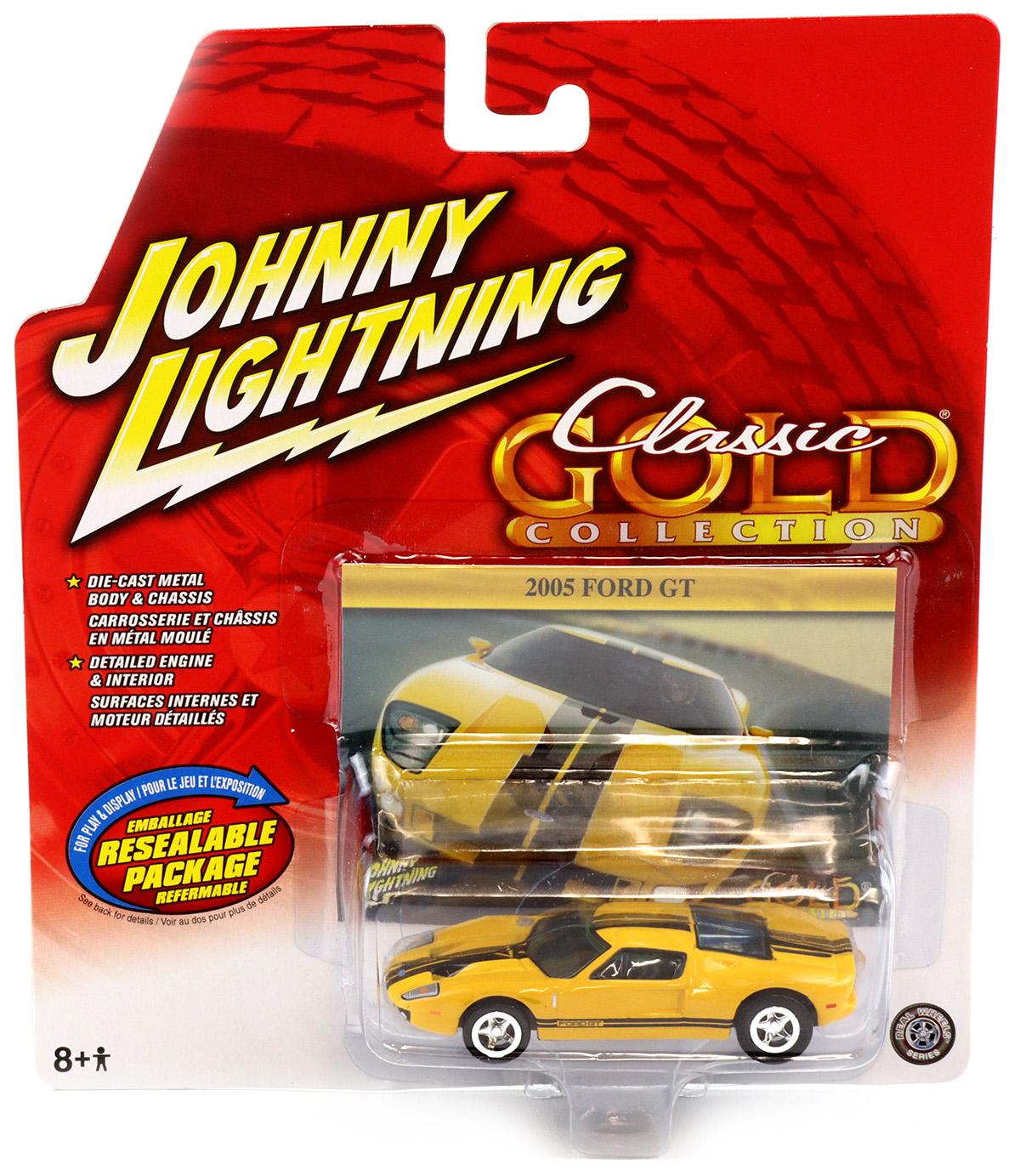 1:64 Johnny Lightning 2005 Ford GT yellow/ black Classic Gold Collection
