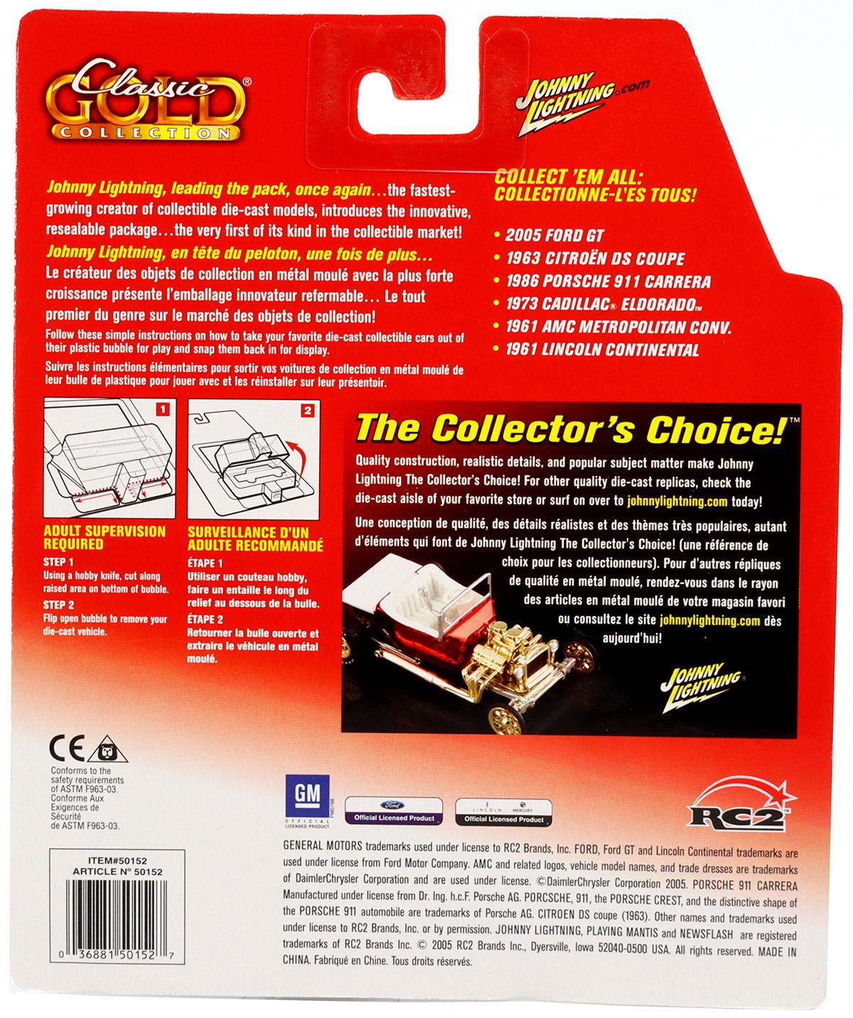 1:64 Johnny Lightning 2005 Ford GT yellow/ black Classic Gold Collection