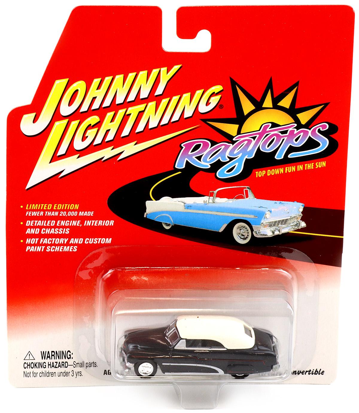 1:64 Johnny Lightning 1951 Mercury Convertible black/ white Ragtops