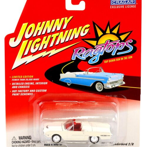 1:64 Johnny Lightning 1962 Thunderbird S/ R white Ragtops