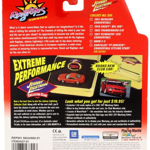 1:64 Johnny Lightning 1962 Thunderbird S/ R white Ragtops