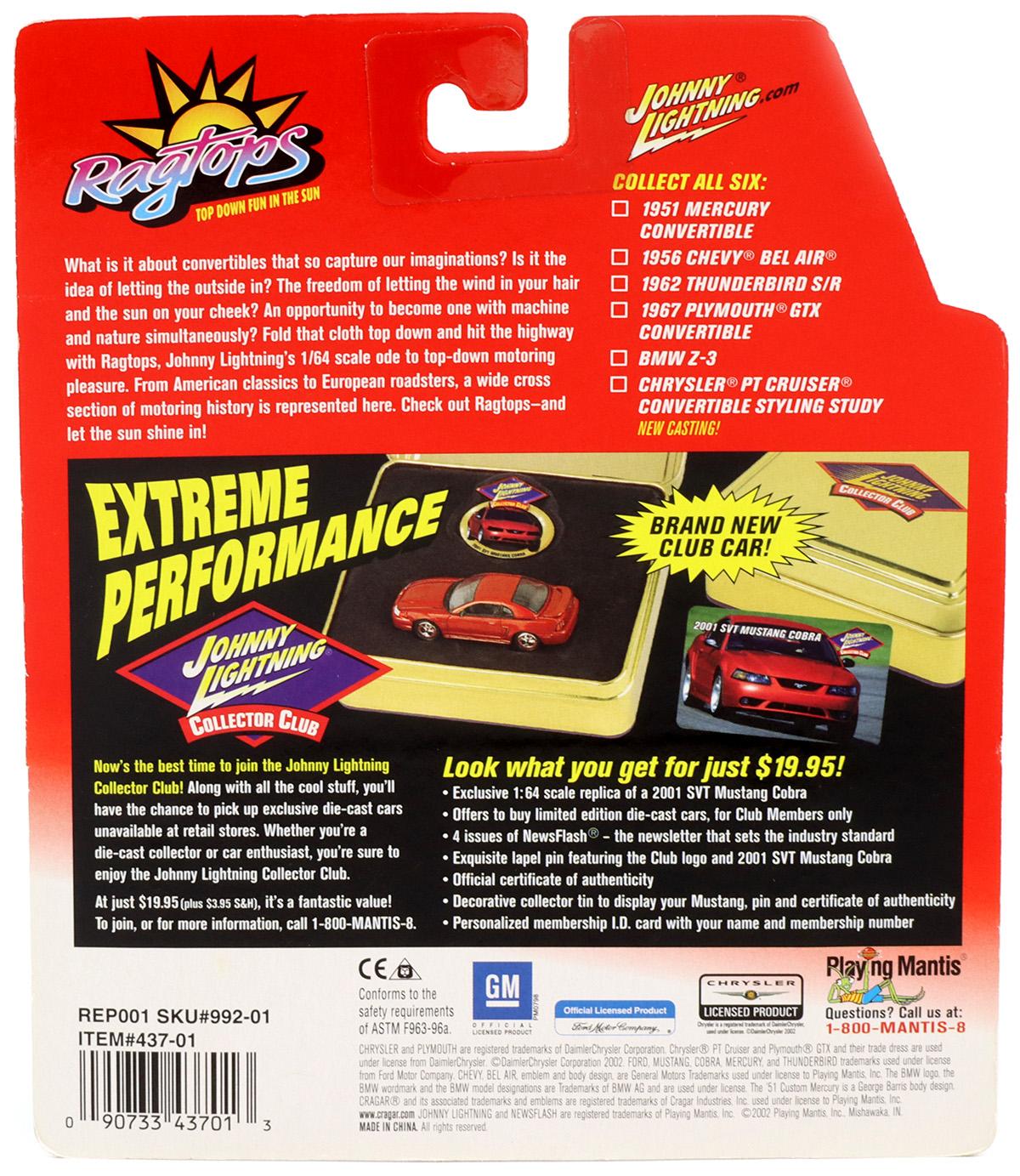 1:64 Johnny Lightning 1962 Thunderbird S/ R white Ragtops