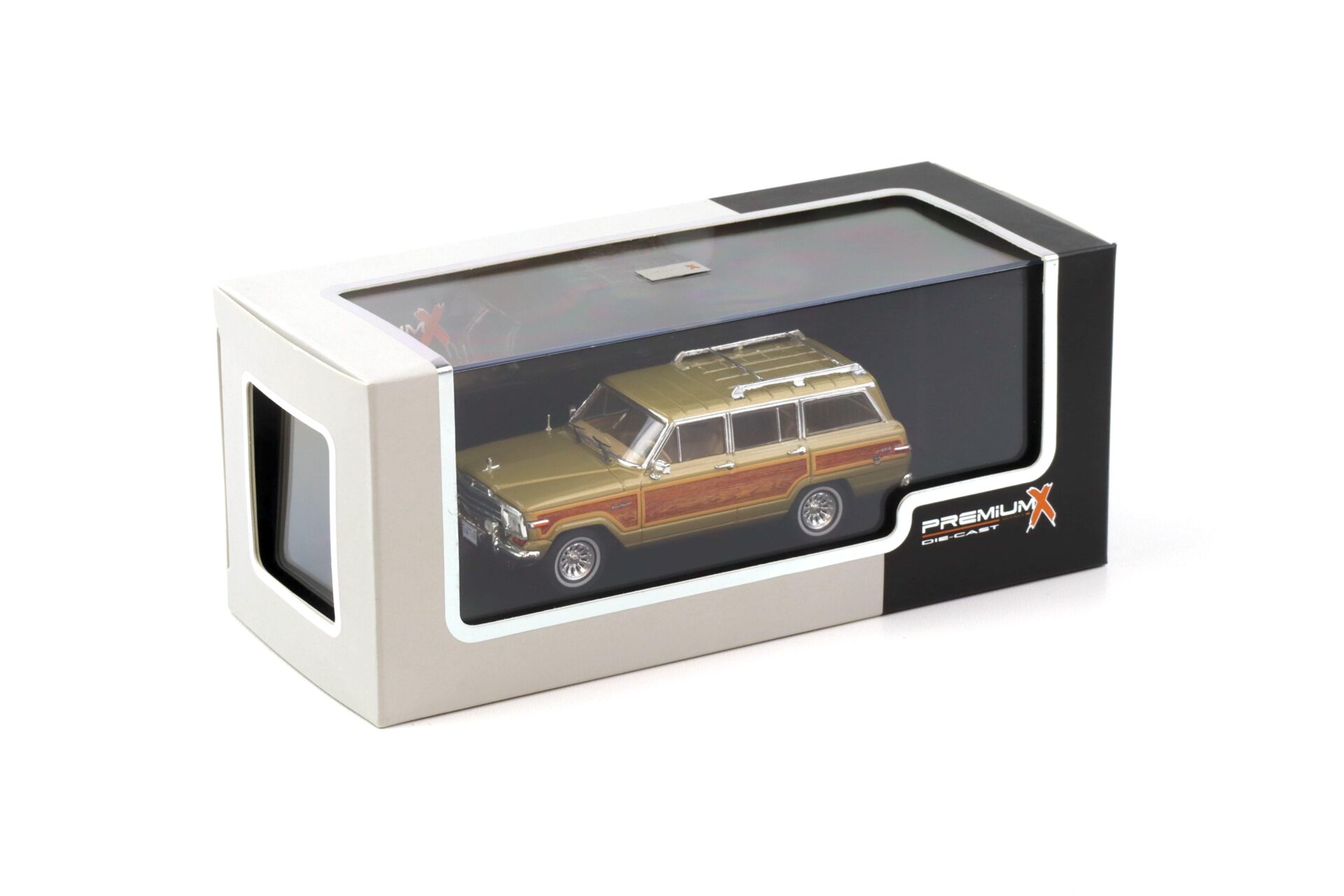 1:43 PremiumX Jeep Wagoneer 1989 gold/ wood - Limited 500 pcs.