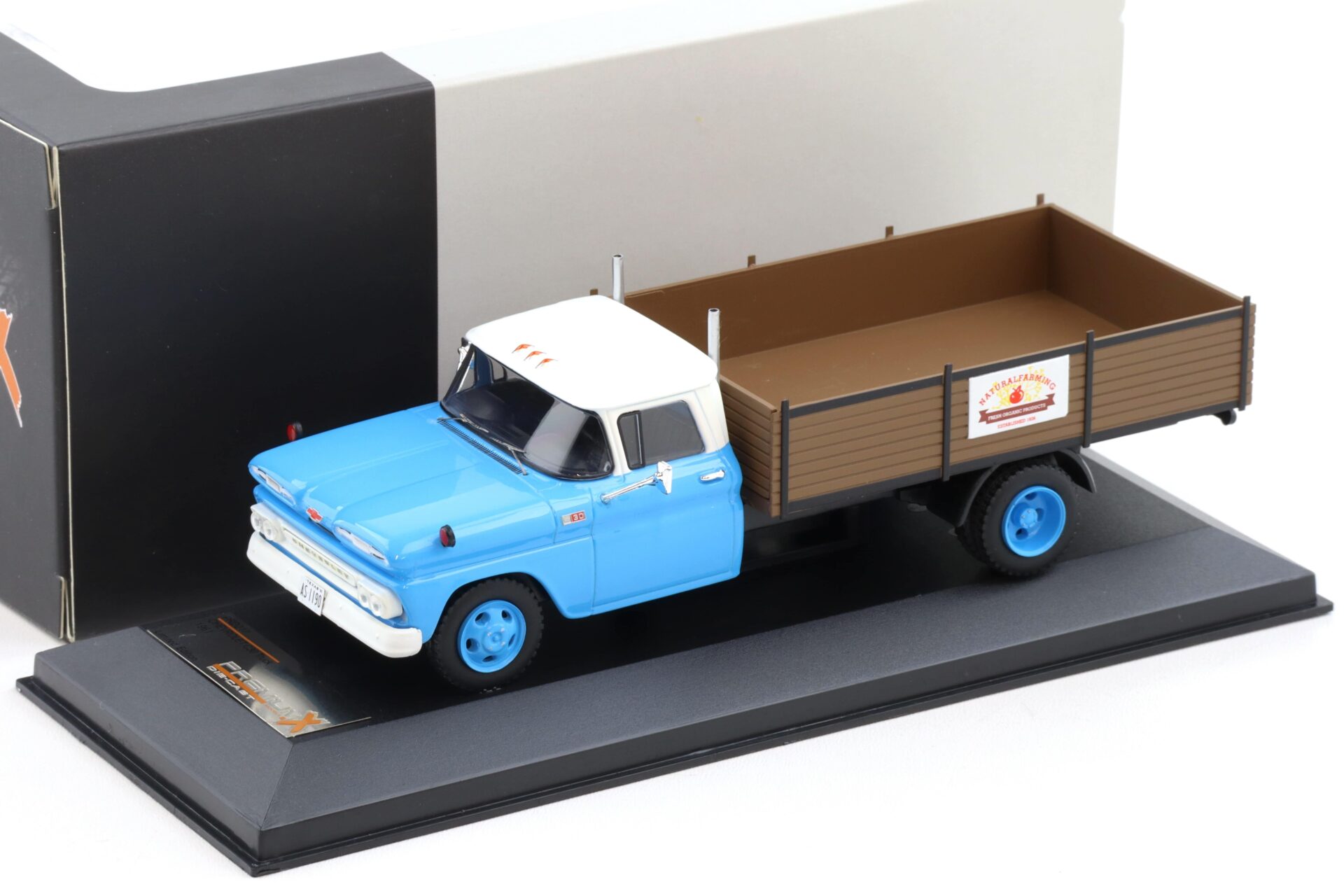 1:43 PremiumX Chevrolet C30 Truck 1961 light blue