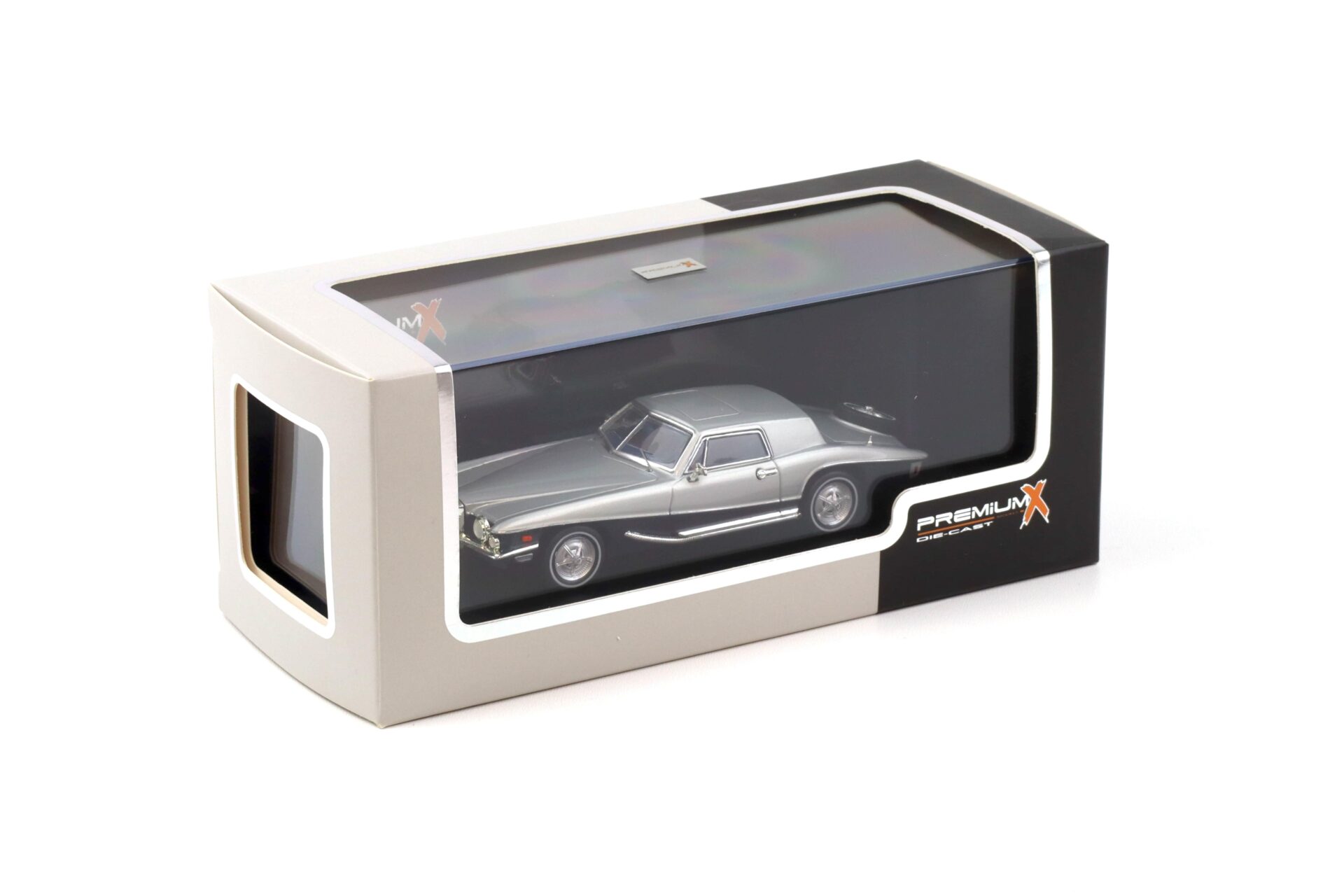 1:43 PremiumX Stutz Blackhawk Coupe 1971 silver/ black