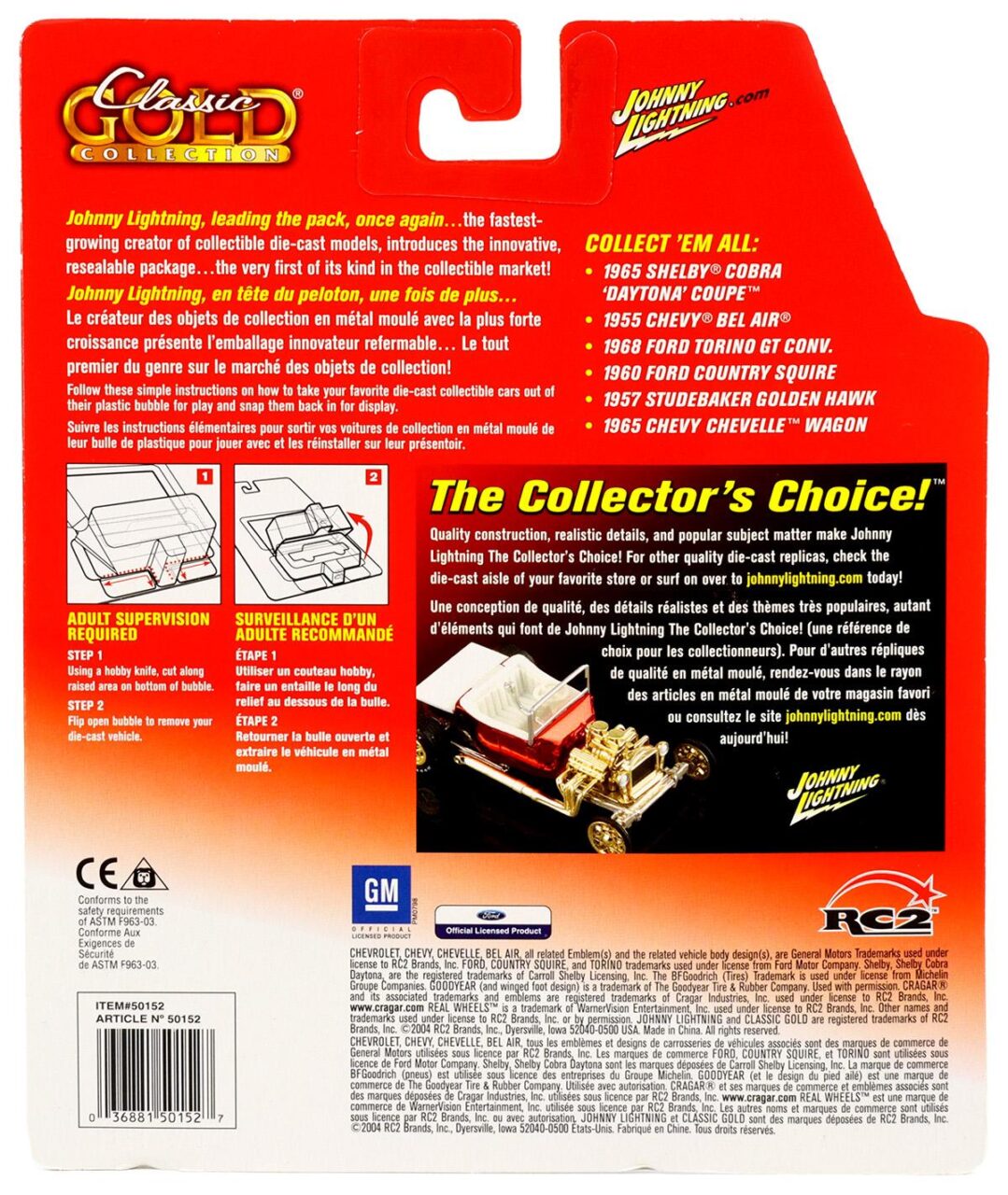 1:64 Johnny Lightning 1965 Shelby Cobra Daytona Coupe #95 red Classic Gold Collection