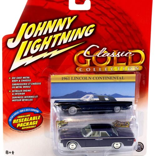 1:64 Johnny Lightning 1961 Lincoln Continental dark blue metallic Classic Gold Collection