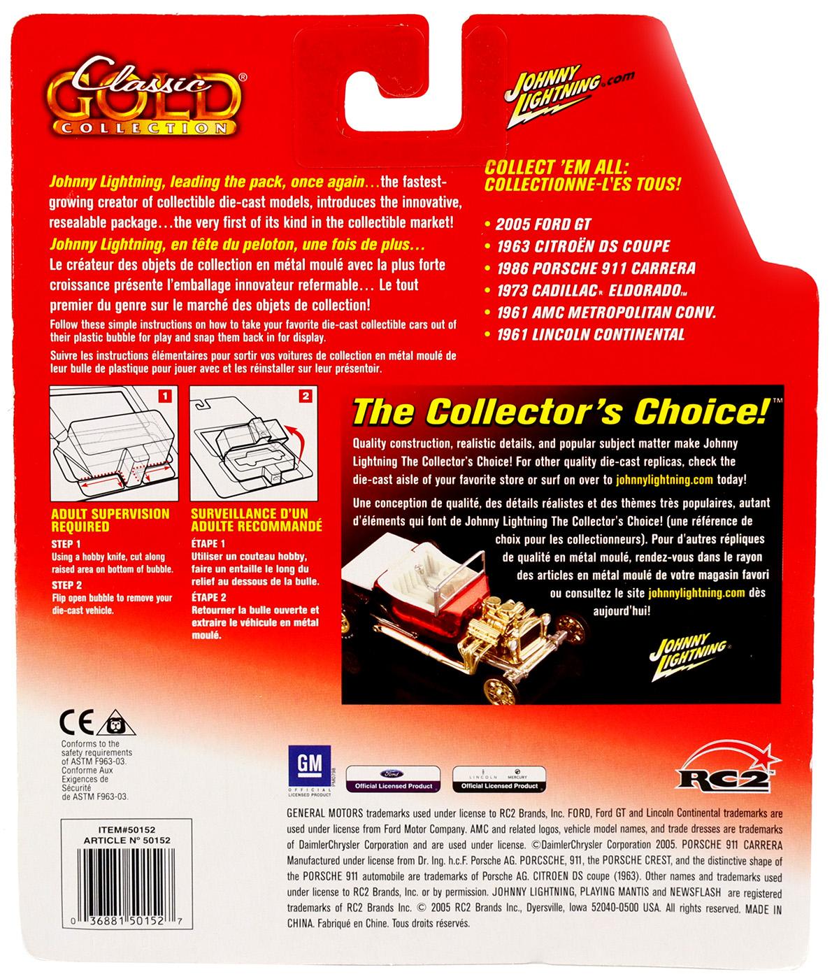 1:64 Johnny Lightning 1961 Lincoln Continental dark blue metallic Classic Gold Collection