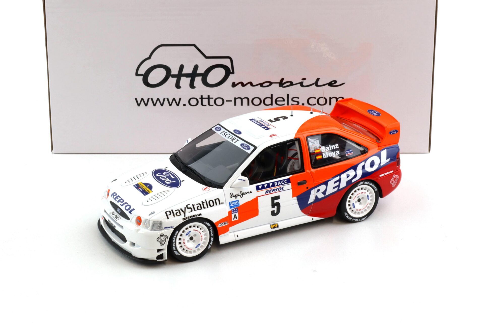 1:18 OTTO mobile OT1179 Ford Escort WRC #5 Rally Catalunya 1997 C.Sainz Repsol
