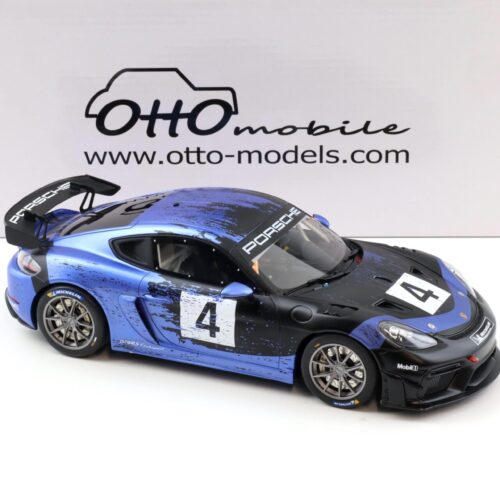 1:18 OTTO mobile OT469 Porsche Cayman 718 GT4 RS Clubsport 2021 blue/ black
