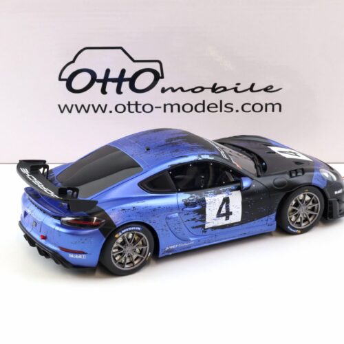 1:18 OTTO mobile OT469 Porsche Cayman 718 GT4 RS Clubsport 2021 blue/ black