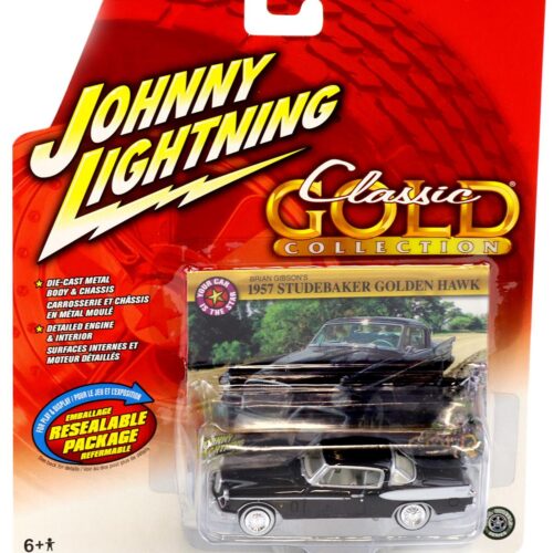 1:64 Johnny Lightning Studebaker Golden Hawk Brian Gibson's black/ white Golden Classics Collection