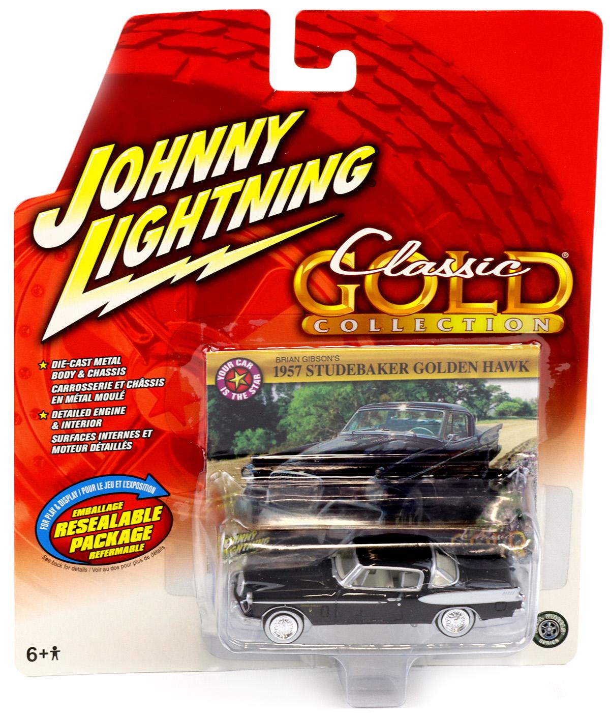 1:64 Johnny Lightning Studebaker Golden Hawk Brian Gibson's black/ white Golden Classics Collection