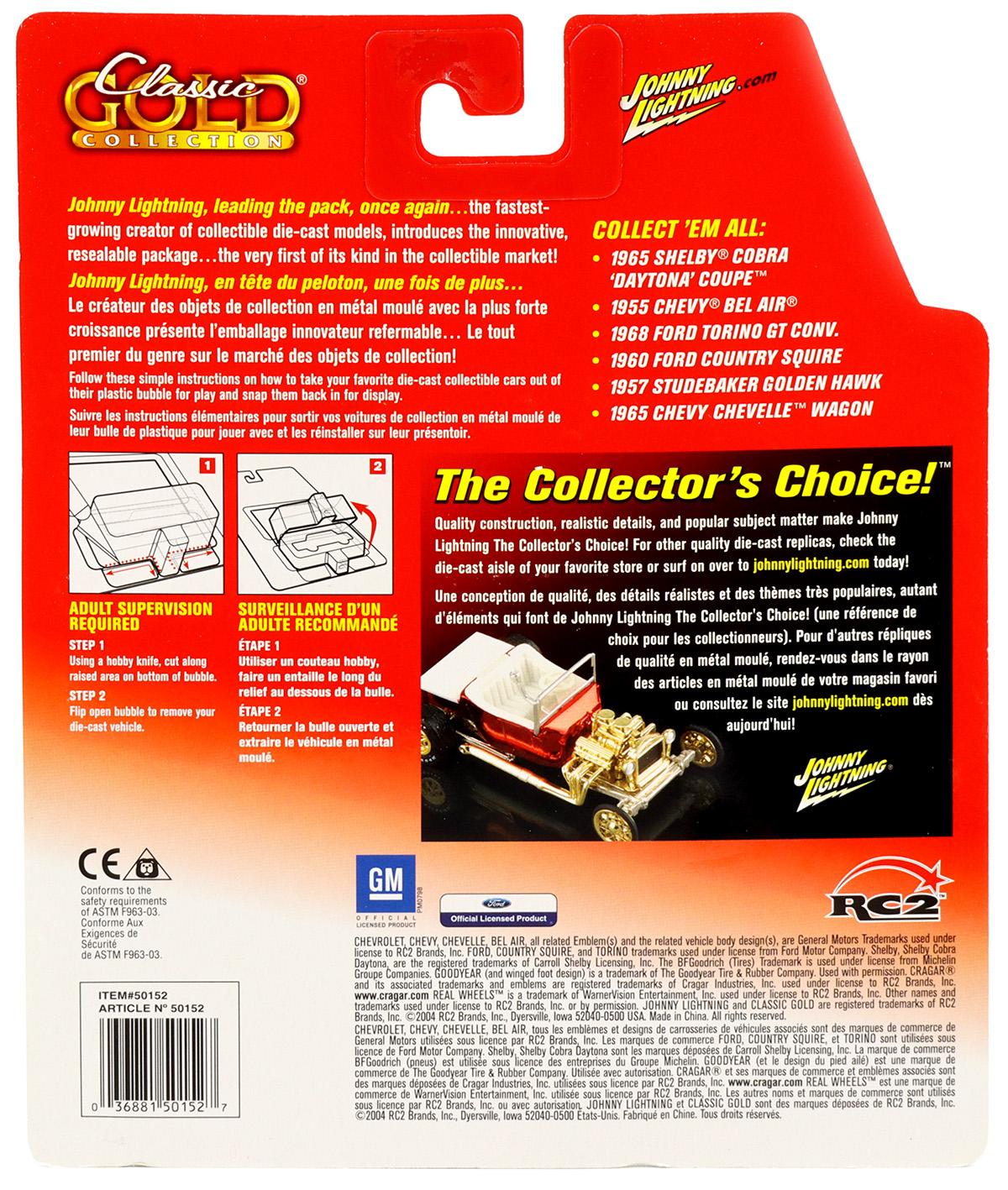 1:64 Johnny Lightning Studebaker Golden Hawk Brian Gibson's black/ white Golden Classics Collection