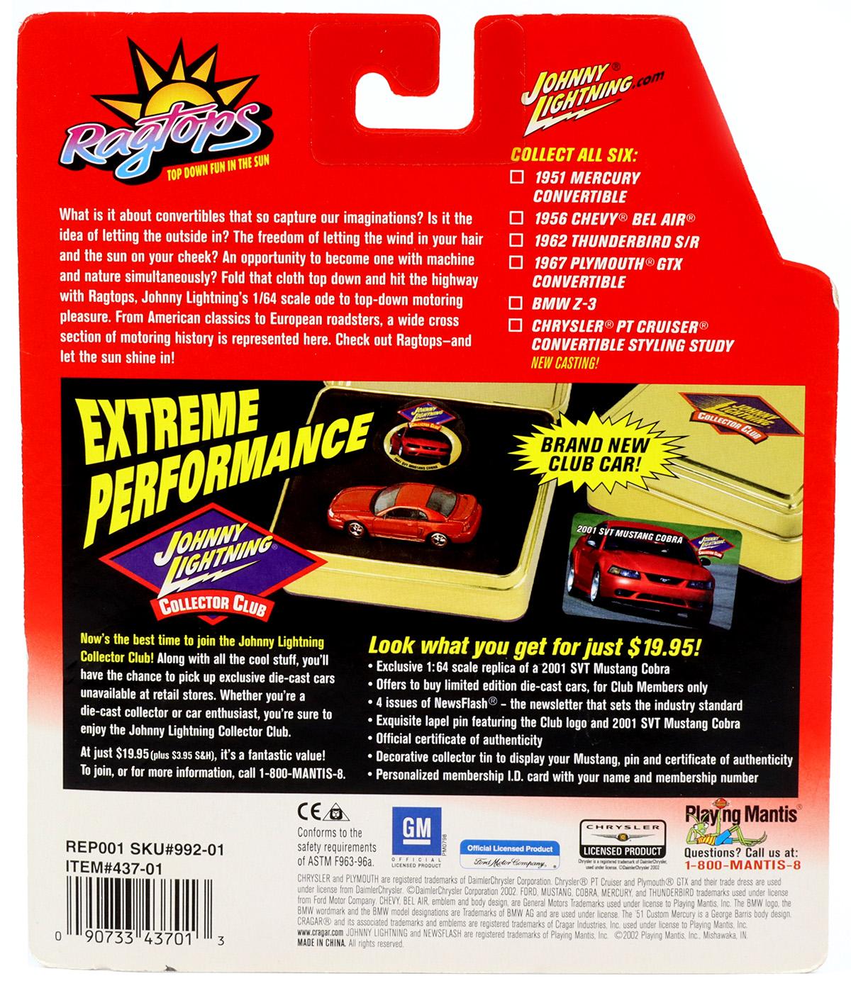 1:64 Johnny Lightning Chrysler PT Cruiser dark blue Ragtops