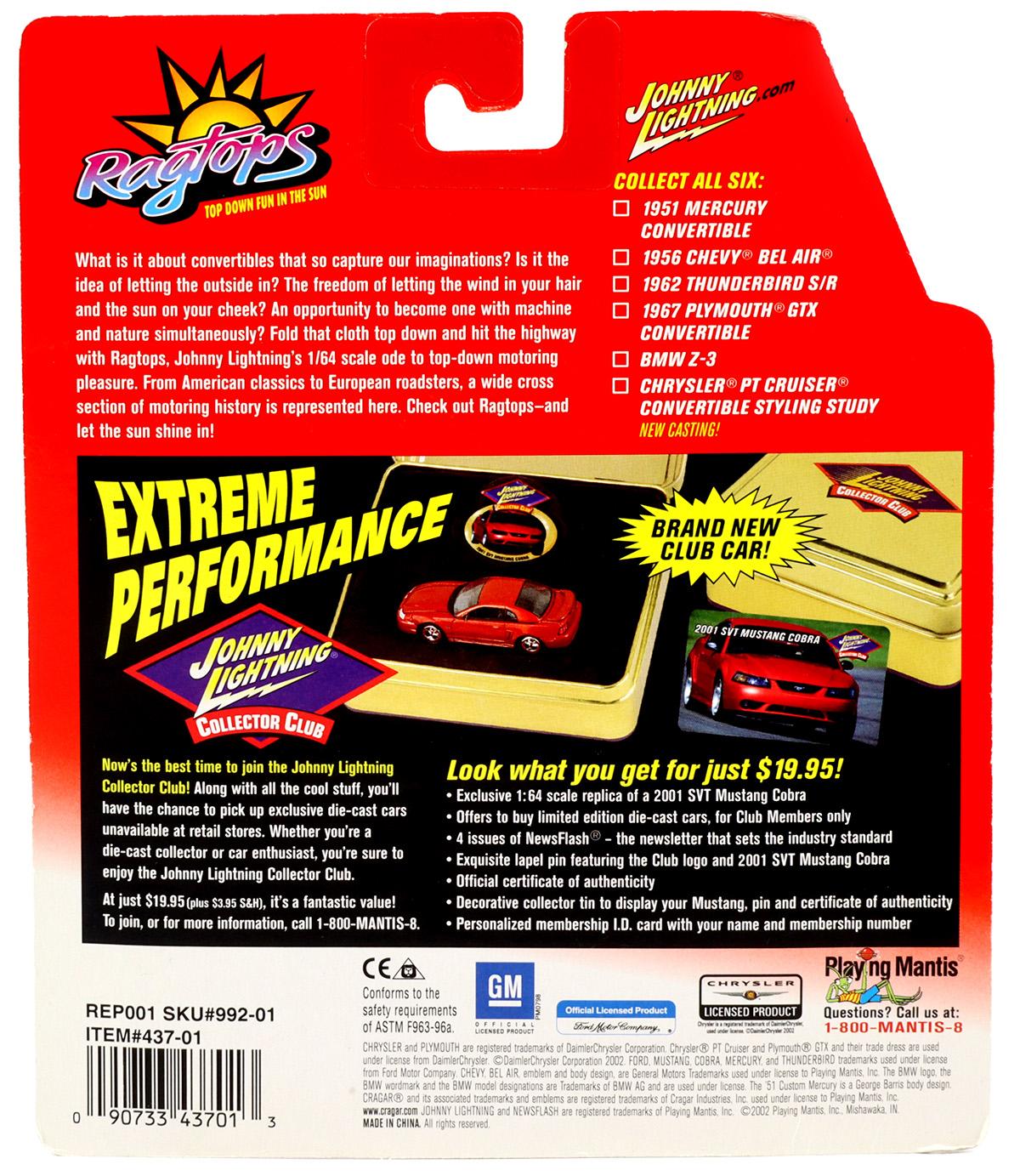 1:64 Johnny Lightning BMW Z-3 yellow Ragtops