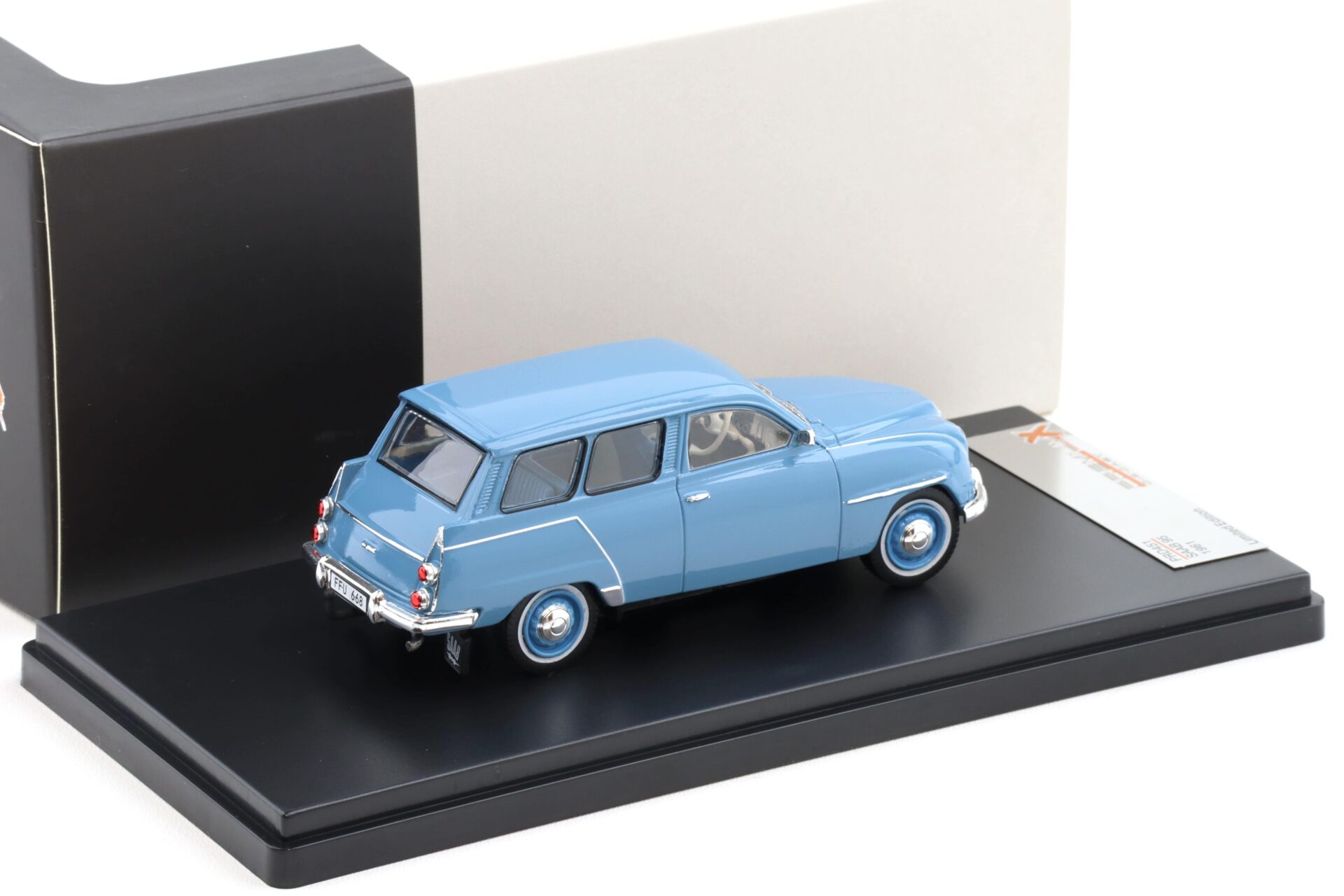 1:43 PremiumX Saab 95 Grey blue 1961