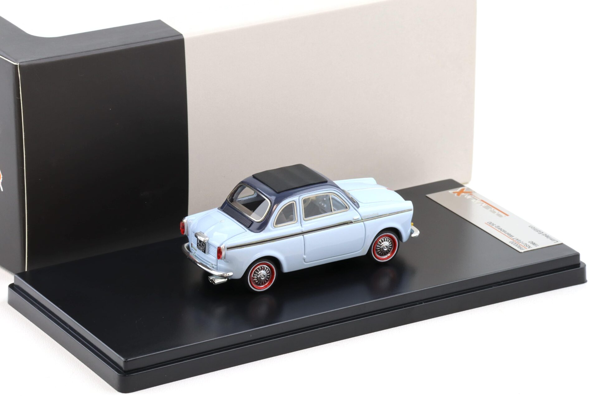 1:43 PremiumX NSU Fiat Weinsberg 500 light blue 1960