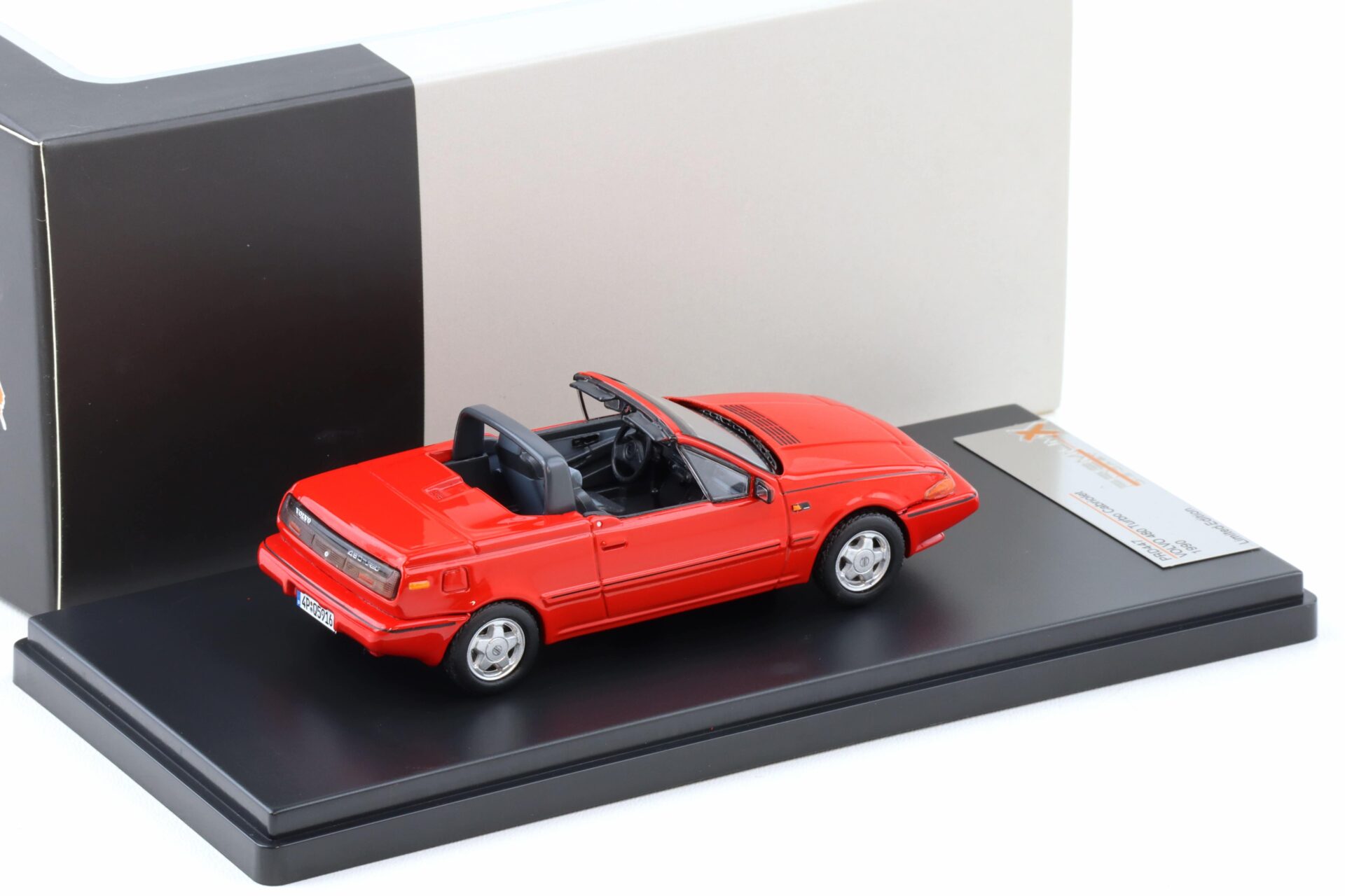 1:43 PremiumX Volvo 480 Turbo Cabriolet 1990 red