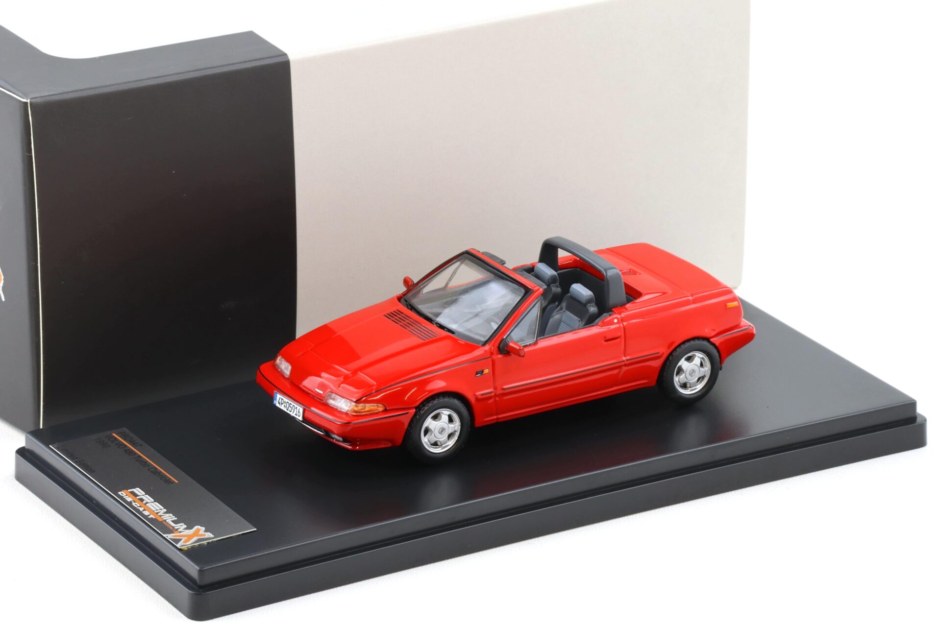 1:43 PremiumX Volvo 480 Turbo Cabriolet 1990 red
