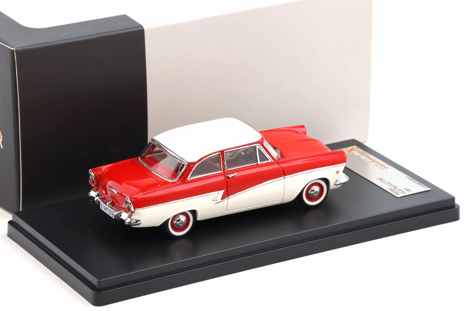 1:43 PremiumX Ford Taunus 17M red/ white 1957