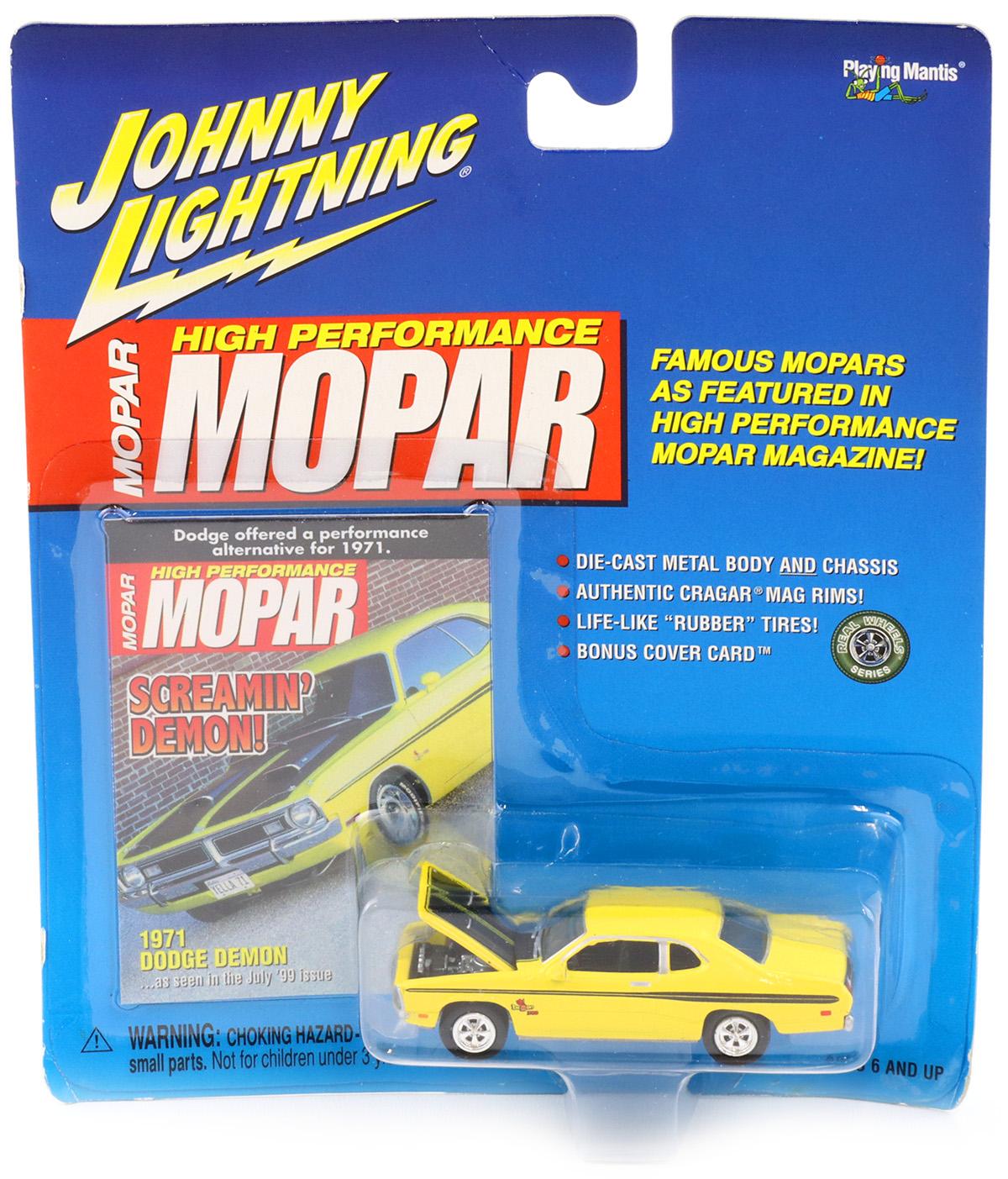 1:64 Johnny Lightning 1971 Dodge Demon yellow/ black High Performance Mopar
