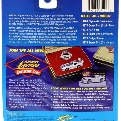 1:64 Johnny Lightning 1971 Dodge Demon yellow/ black High Performance Mopar