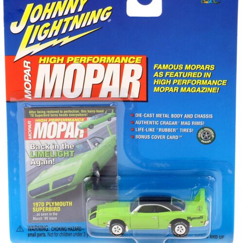 1:64 Johnny Lightning 1970 Plymouth Superbird green High Performance Mopar