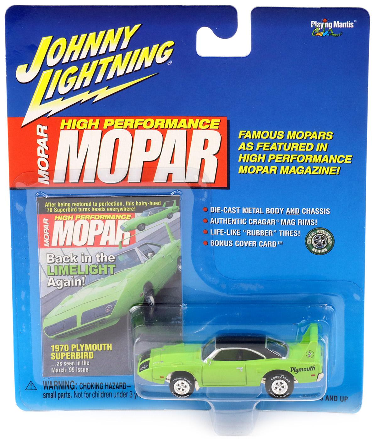 1:64 Johnny Lightning 1970 Plymouth Superbird green High Performance Mopar